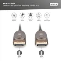 Digitus AK-340107-300-S DisplayPort-kabel DisplayPort / Glasvezel Aansluitkabel DisplayPort-stekker, DisplayPort-stekker 30.00 m Zwart 8K UHD - thumbnail