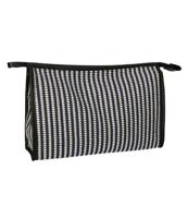 Traveller Toilettas stripe blauw creme 30x20cm - thumbnail