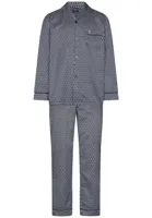 Robson satijnen Heren Pyjama met knoopsluiting - Donkerblauw - thumbnail