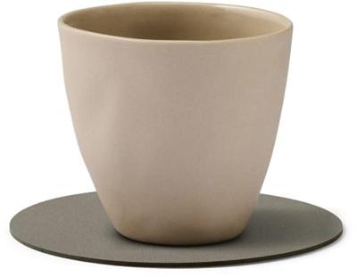 LIND DNA - Glass Mat Circle - Onderzetter 10cm Nupo Flint Grey