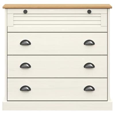 Ladekast VIGO 80x40x76 cm massief grenenhout wit