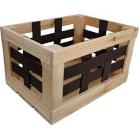 Fietskrat leren raster 20L 40x29x24cm - thumbnail