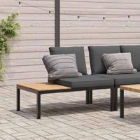 Tuinbank met kussens aluminium zwart - thumbnail