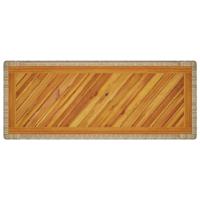 Tuinbijzettafel met houten blad 100x40x75 cm poly rattan beige - thumbnail