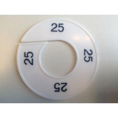 Maatring wit/zwart 25