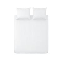 Ten Cate Katoen Satijnen Eenpersoons Dekbedovertrek Streep 140x200/220 cm Wit - thumbnail