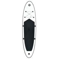 Stand-up paddleboard opblaasbaar zwart en wit - thumbnail