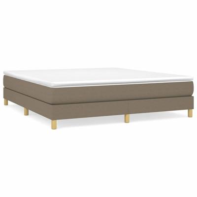 Boxspring met matras stof taupe 180x200 cm