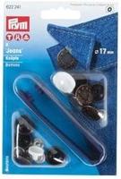 Jeansknopen lauwerkrans 17mm oud koper - thumbnail