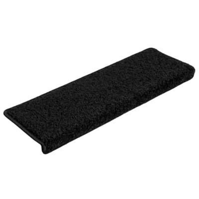 Trapmatten 10 st 65x21x4 cm Zwart Rechthoekige Rand