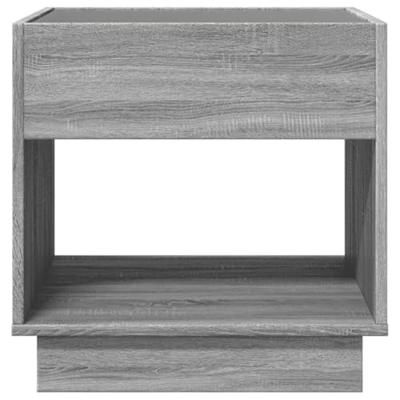 Salontafel met Infinity LED 50x50x50 cm grijs sonoma eikenkleur