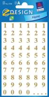 Avery AV-3728 Cijferetiket 2 Vel Goud 10 Setjes met 2 Vel - thumbnail