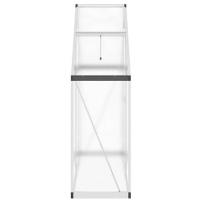Tuinkas met basisframe 169x58x195 cm aluminium zilverkleurig