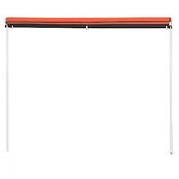 Luifel uittrekbaar 300x150 cm oranje en bruin - thumbnail
