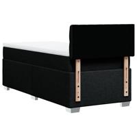 Boxspring met matras stof zwart 140x200 cm - thumbnail