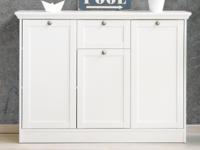 Commode LANDO 3 deuren 1 lade wit - thumbnail