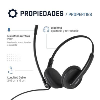 iggual Auriculares USB cancelación ruido ENC 3030