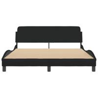 Bedframe zonder matras stof zwart 160x200 cm - thumbnail