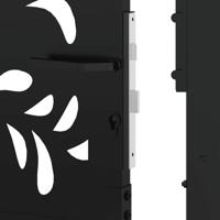 Poort met golfontwerp 105x180 cm staal zwart - thumbnail