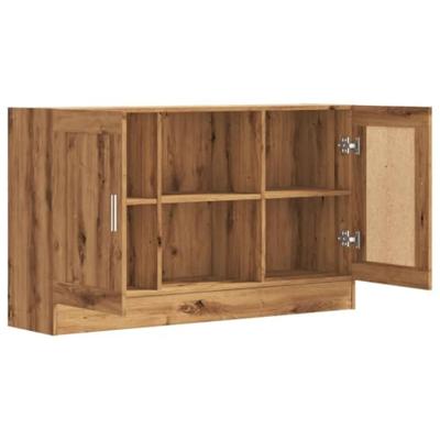 Dressoir 120x30,5x70 cm bewerkt hout artisanaal eikenkleurig