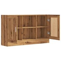 Dressoir 120x30,5x70 cm bewerkt hout artisanaal eikenkleurig - thumbnail