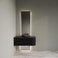 Badkamermeubelset Gliss Design Alluro 100 cm Links Black Veneer - thumbnail