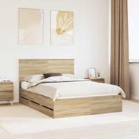 Bedframe met lade Sonoma Eiken 140 x 200 cm Ingenieurshout - thumbnail