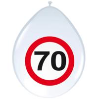 Ballonnen Verkeersbord 70 Jaar - 8 Stuks - thumbnail