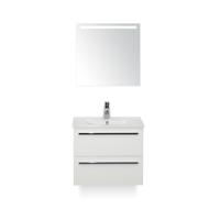 Seville Badmeubelset 60 cm - Wit Hoogglans - Keramische Wastafel Wit Enjoy - met Sence Spiegel - thumbnail