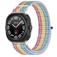 Nylon Sport loop bandje - Multicolor regenboog - Samsung Galaxy Watch Ultra 47mm - thumbnail
