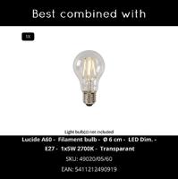 Lucide DIMO - Wandlamp Binnen/Buiten - 1xE27 - IP54 - Antraciet - thumbnail