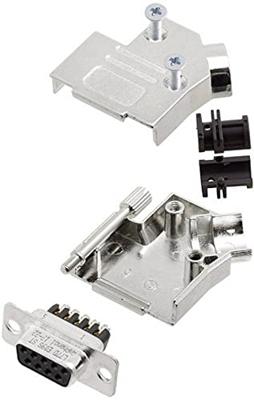 Amphenol L17D45ZK09+L77DE09SST D-sub female connectorset 45 ° Aantal polen: 9 Schroeven 1 set(s)