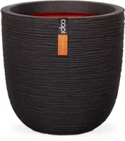 Capi Pot Bol Rib Ø54cm Zwart - thumbnail