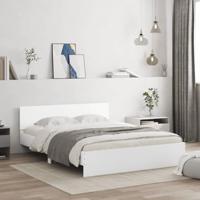 Bedframe met hoofdeinde wit 140x190 cm - thumbnail