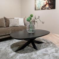 Livingfurn Salontafel 'Jesper' Mangohout, 120 x 75cm, kleur Zwart - thumbnail