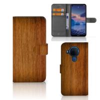 Nokia 5.4 | Book Style Case | Donker Hout - thumbnail