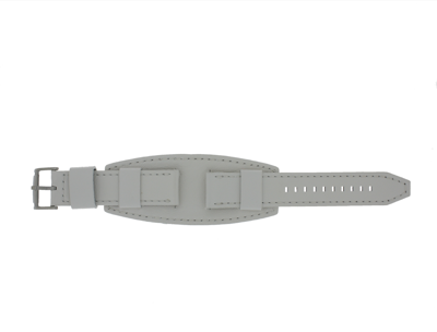 Horlogeband Fossil BQ1035 Onderliggend Leder Wit 22mm