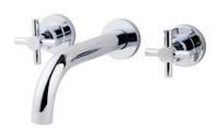 Cross inbouw-wastafelmengkraan 2-knops chroom - thumbnail