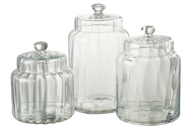 J-Line Voorraadpot Elia Glas Transparant Large