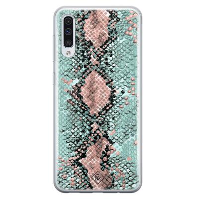 Samsung Galaxy A70 siliconen hoesje - Snake pastel Samsung Galaxy A70 siliconen hoesje - Snake pastel