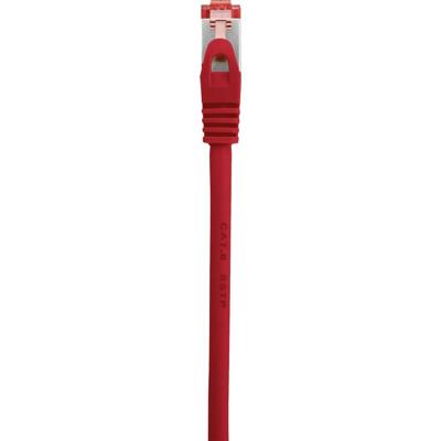 Renkforce RF-5251926 RJ45 Netwerkkabel, patchkabel CAT 6 S/FTP 0.15 m Rood Snagless, Vergulde steekcontacten, Vlambestendig 1 stuk(s)