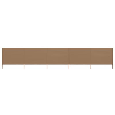VidaXL Windscherm 5-panelen 600x80 cm stof taupe VidaXL Windscherm 5-panelen 600x80 cm stof taupe