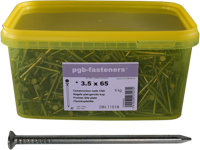 Pgb-Europe pgb-fasteners | nagel plat kop d.1151b ø 3,50x80 (emmer) 000npk00000350080m - thumbnail
