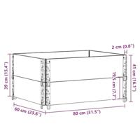 Palletopzetranden 2 st 80x60 cm massief grenenhout - thumbnail