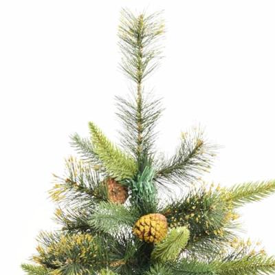 VidaXL Kunstkerstboom met scharnieren en dennenappels 180 cm