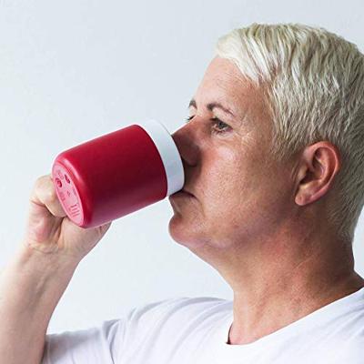 Ornamin conische beker met conische binnenbeker rood met drinktuit 4 mm inhoud 160ml Ornamin conische beker met conische binnenbeker rood met drinktuit 4 mm inhoud 160ml