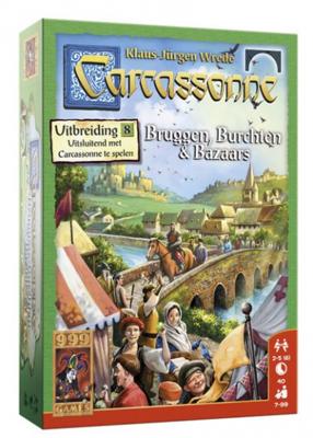 999Games carcassonne: bruggen, burchten en bazaars uitbreiding bordspel
