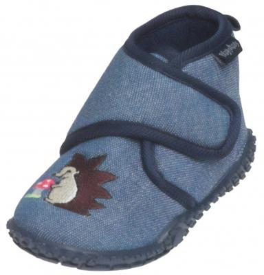 Playshoes pantoffels Egel Jeansblauw-20-21