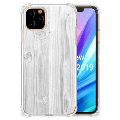 Apple iPhone 11 Pro Stevig Telefoonhoesje White Wood Apple iPhone 11 Pro Stevig Telefoonhoesje White Wood