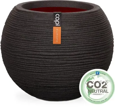 Capi Nature Rib NL bol 62x48cm bloempot zwart